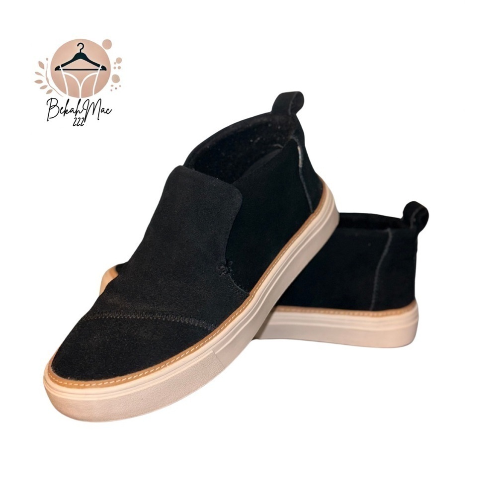 Toms Paxton Leather Pull-On Shoes - Size 6